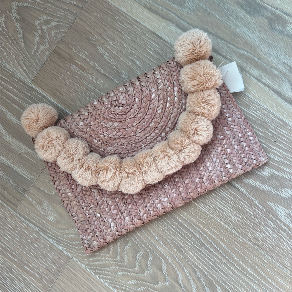 Shiraleah Chicago pink Pom Pom bag